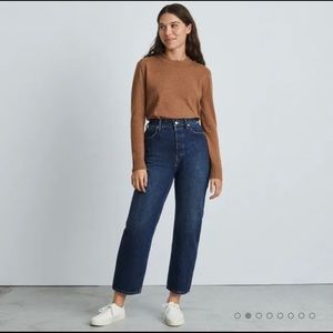Everlane rigid way-high jeans, rich indigo